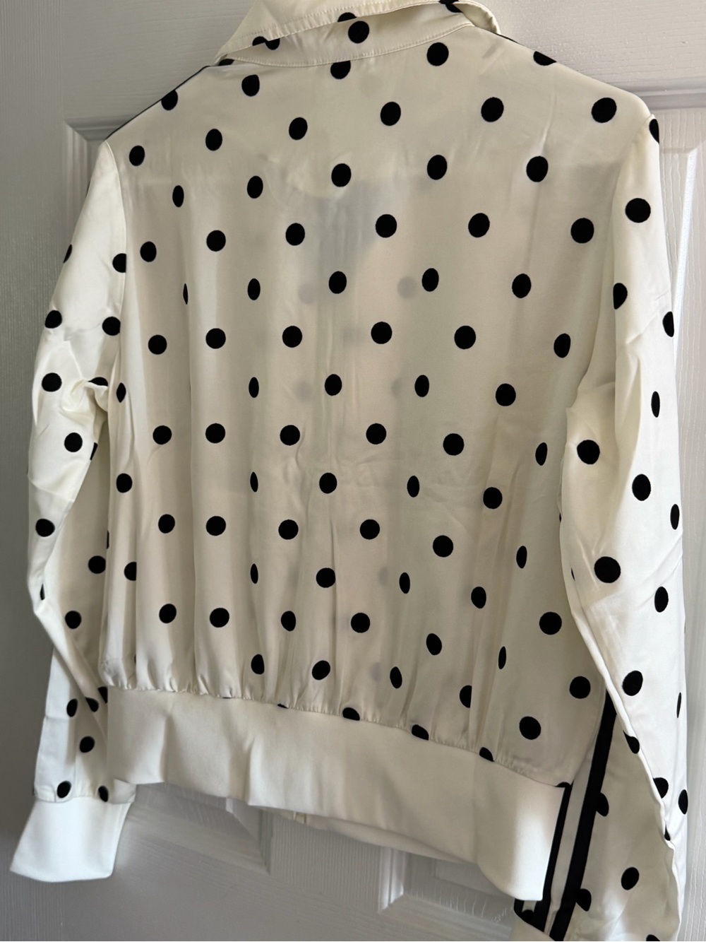 Adidas Women’s White Polka Dot Track Jacket size M new - Picture 3 of 3